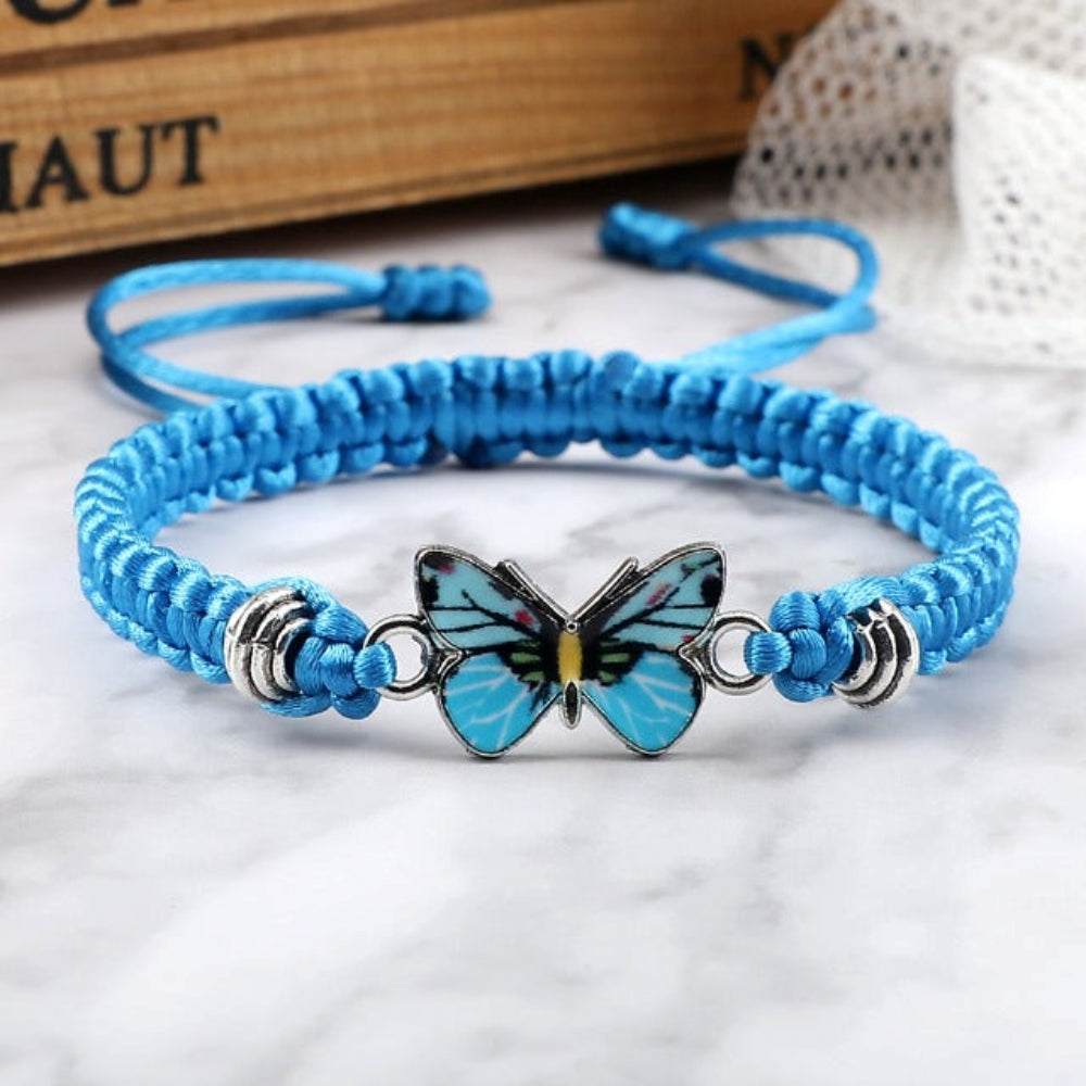Elvina – Armband mit blauen Schmetterlingen