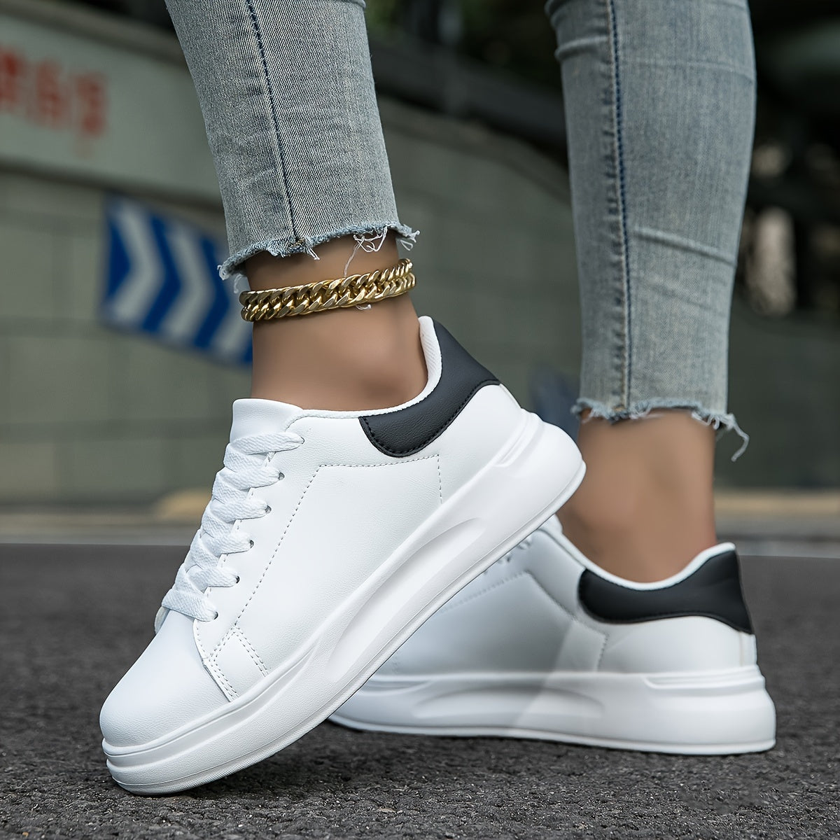 Layla - Weiße Damenschuhe für den Alltag