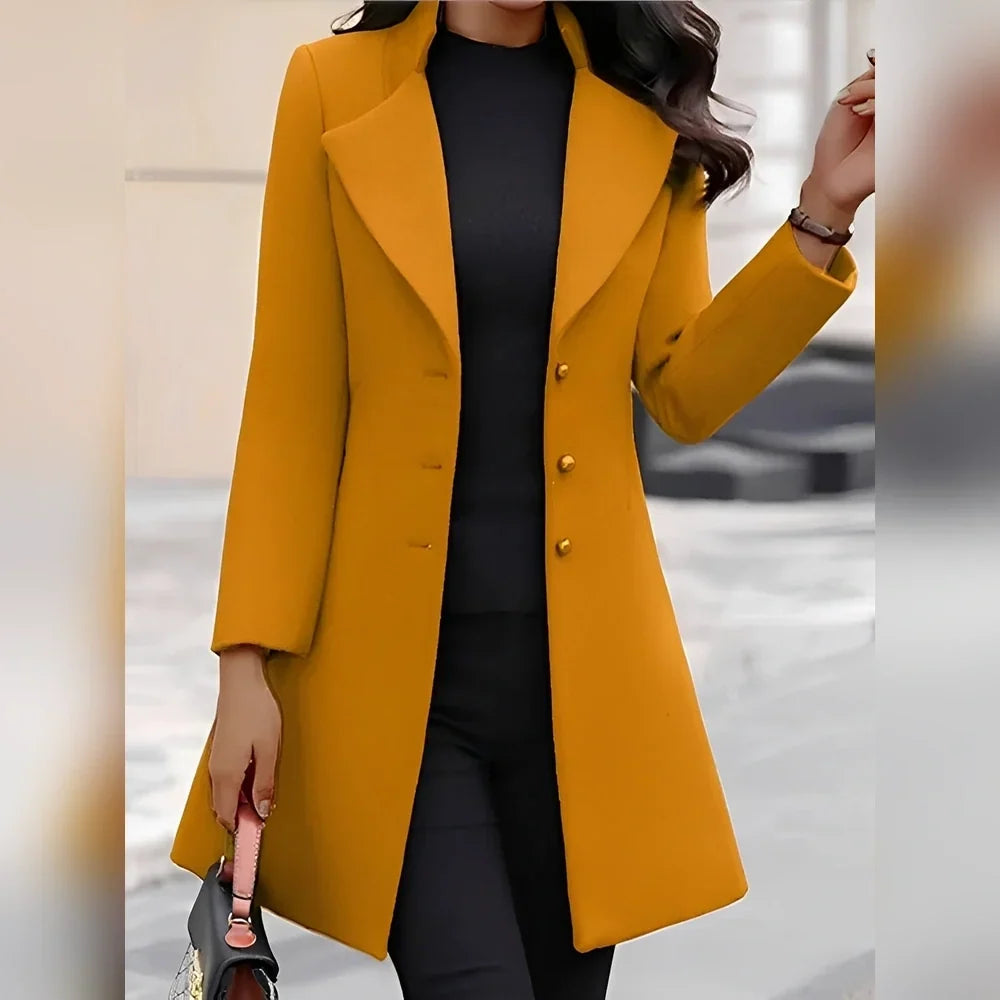Pauline - Eleganter Mantel mit Knöpfen für Damen