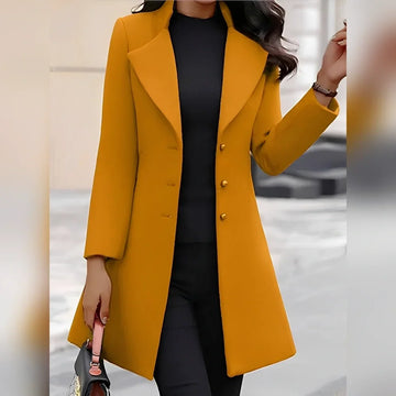 Pauline - Eleganter Mantel mit Knöpfen für Damen