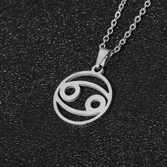 Astra – Zodiac-Halskette mit Anhänger der 12 Tierkreiszeichen