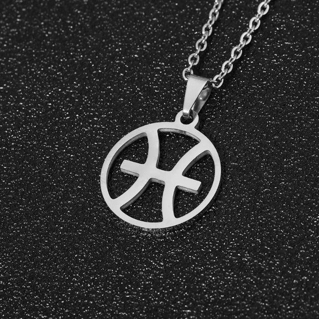 Astra – Zodiac-Halskette mit Anhänger der 12 Tierkreiszeichen