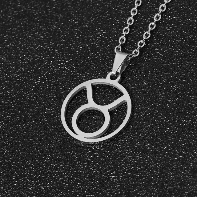 Astra – Zodiac-Halskette mit Anhänger der 12 Tierkreiszeichen