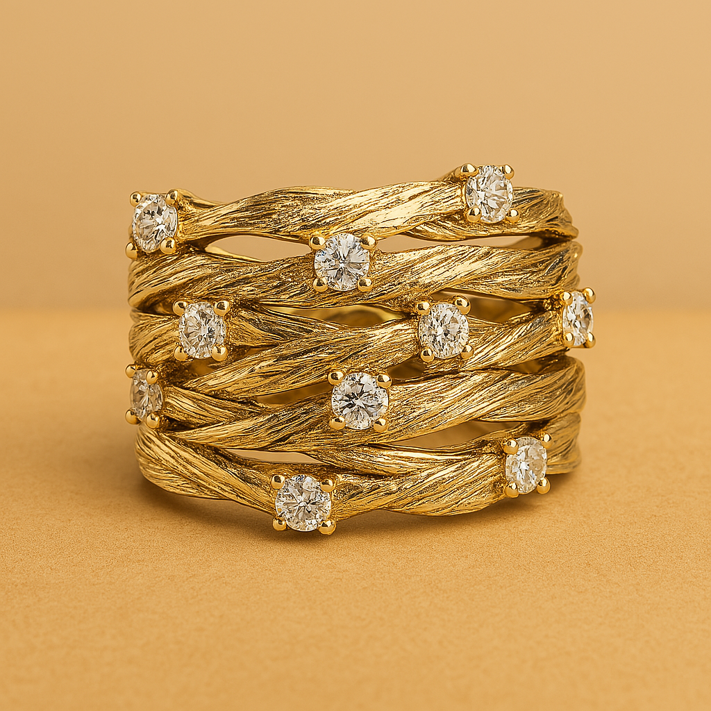 Marisse – Goldener Vintage-Ring mit feinem Glanz