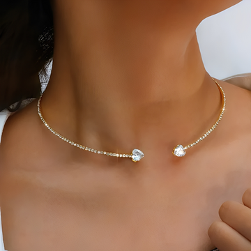 Olli – Offenes Herz-Halsband mit Diamanten