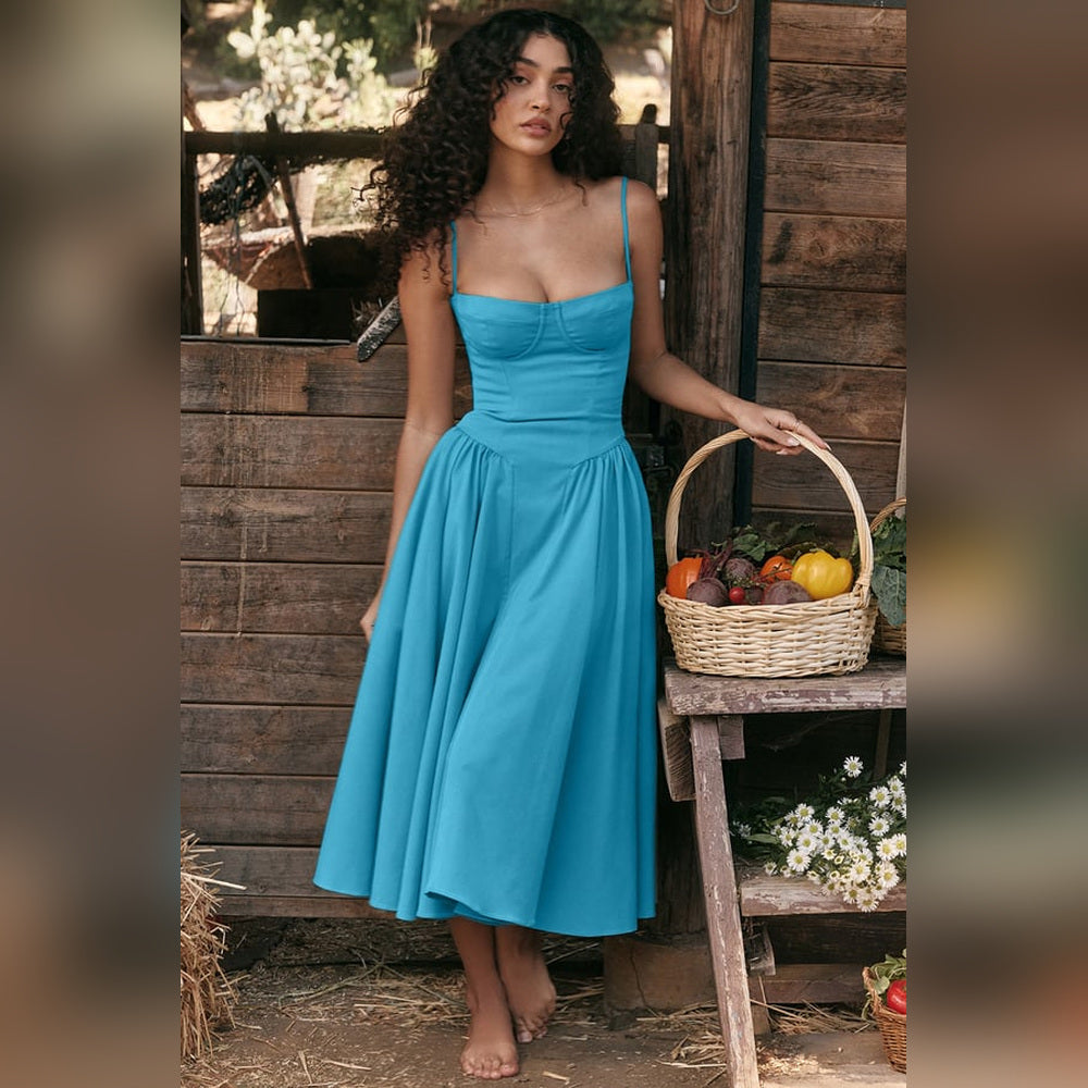Diana - Midi-Kleid mit Korsett