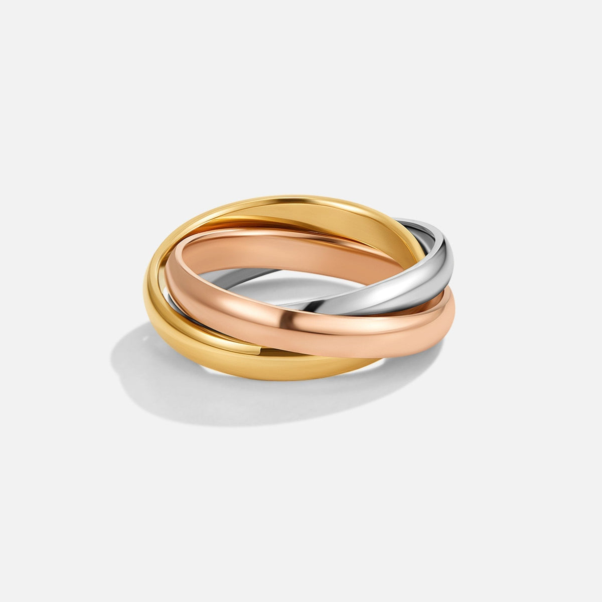 Elena – Stilvoller dreifarbiger Triple-Ring