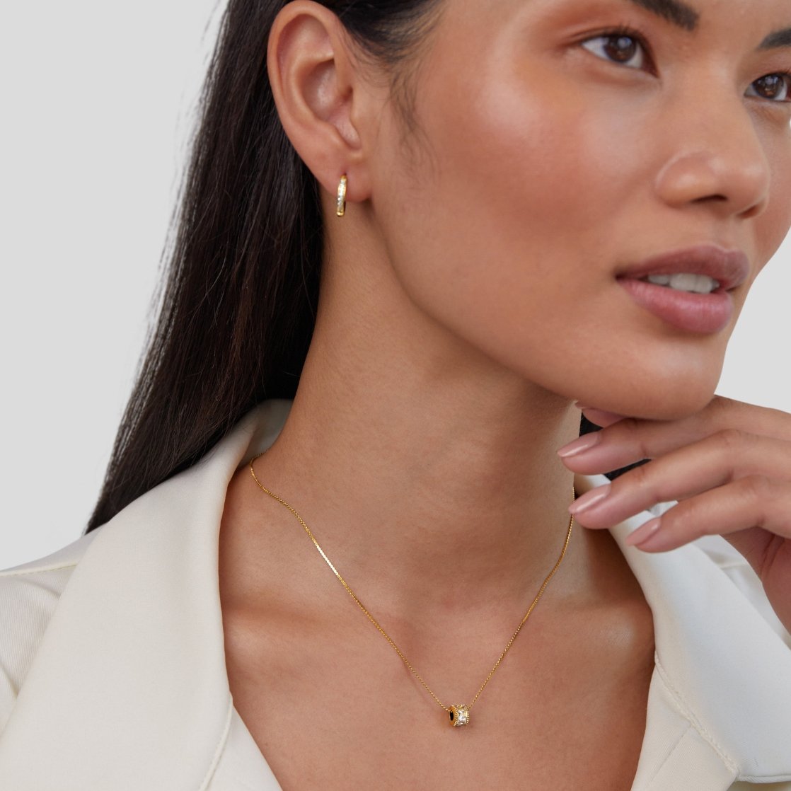 Gigi – Halskette aus 18K Gold mit Kristall