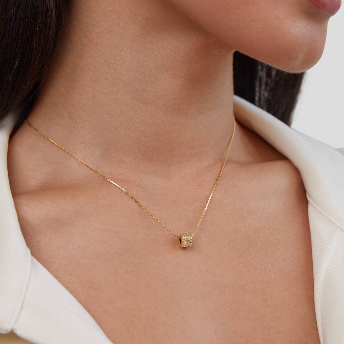 Gigi – Halskette aus 18K Gold mit Kristall