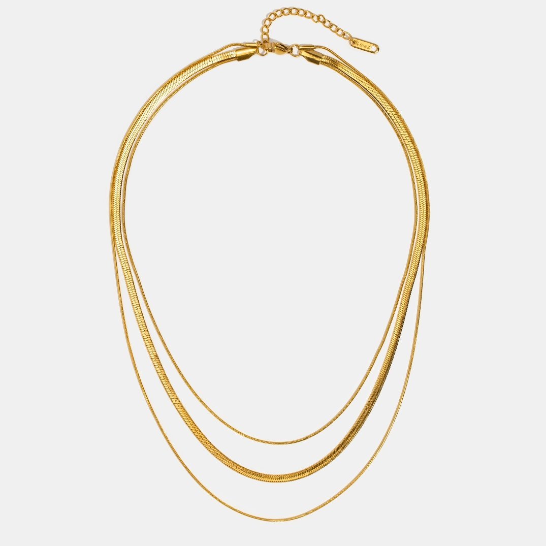 Alix – Vielreihige goldene Halskette