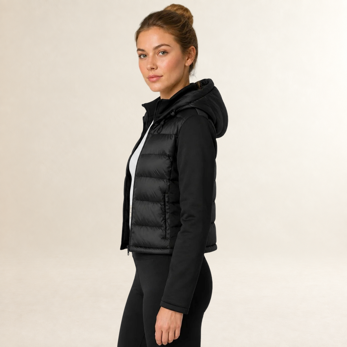 Damen-Steppjacke mit Kapuze und Reißverschluss - Leicht und lässige Passform