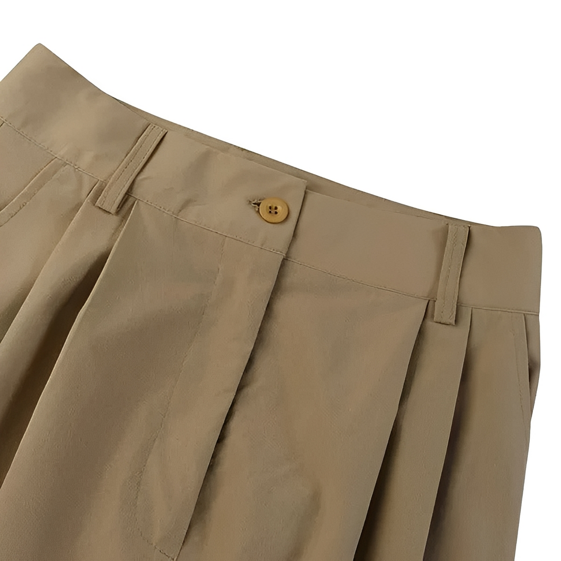 Damen Weite Hose Hochtailliert Falten-Design mit Taschen