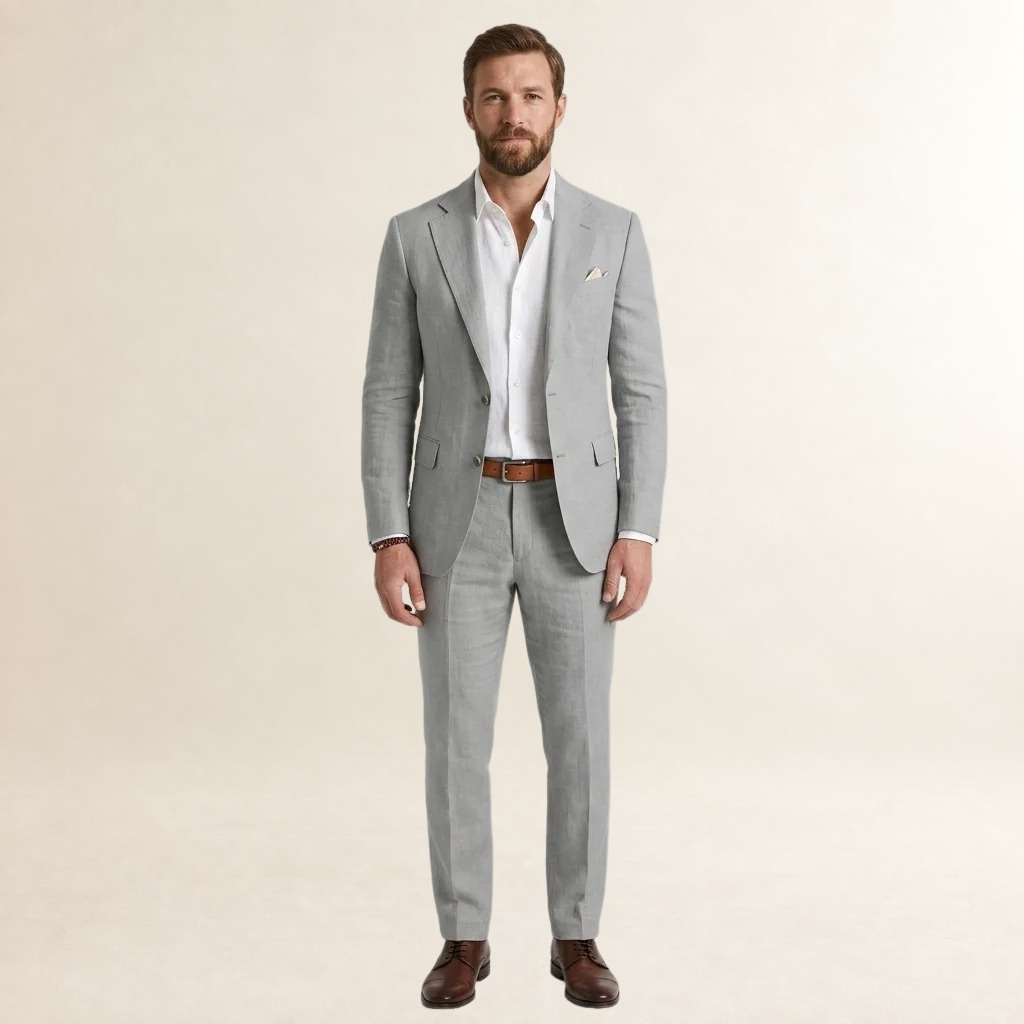 Herren Anzug Slim Fit Blazer Hose Modernes Schnitt
