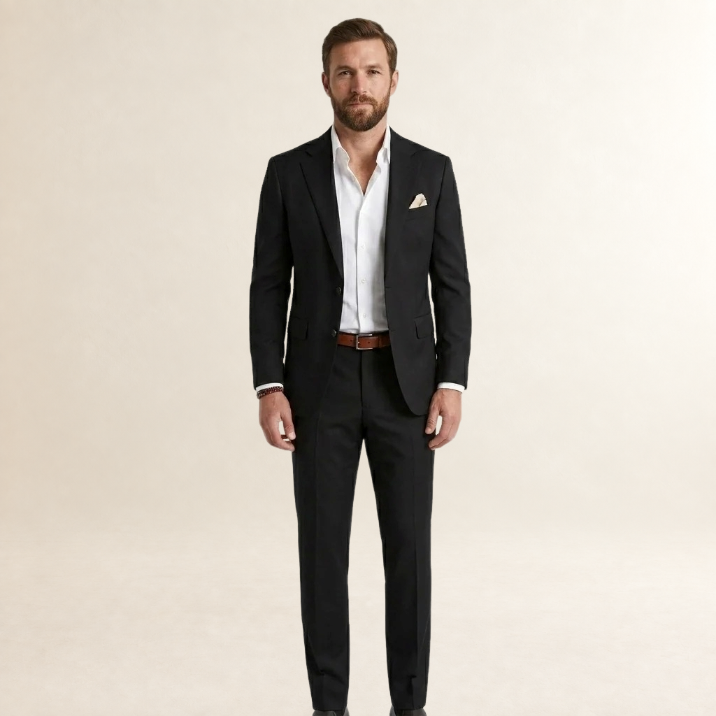 Herren Anzug Slim Fit Blazer Hose Modernes Schnitt