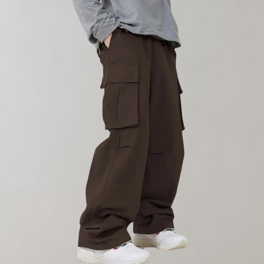 Herren Baggy Cargo Hose - Loose Fit mit Mehreren Taschen