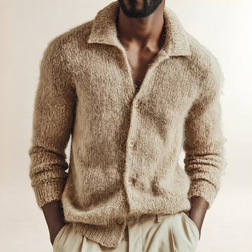 Herren Cardigan mit Reverskragen und Knopfverschluss - Regular Fit