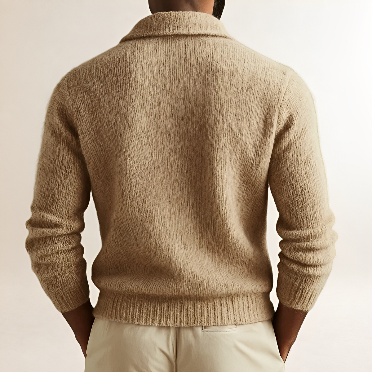Herren Cardigan mit Reverskragen und Knopfverschluss - Regular Fit
