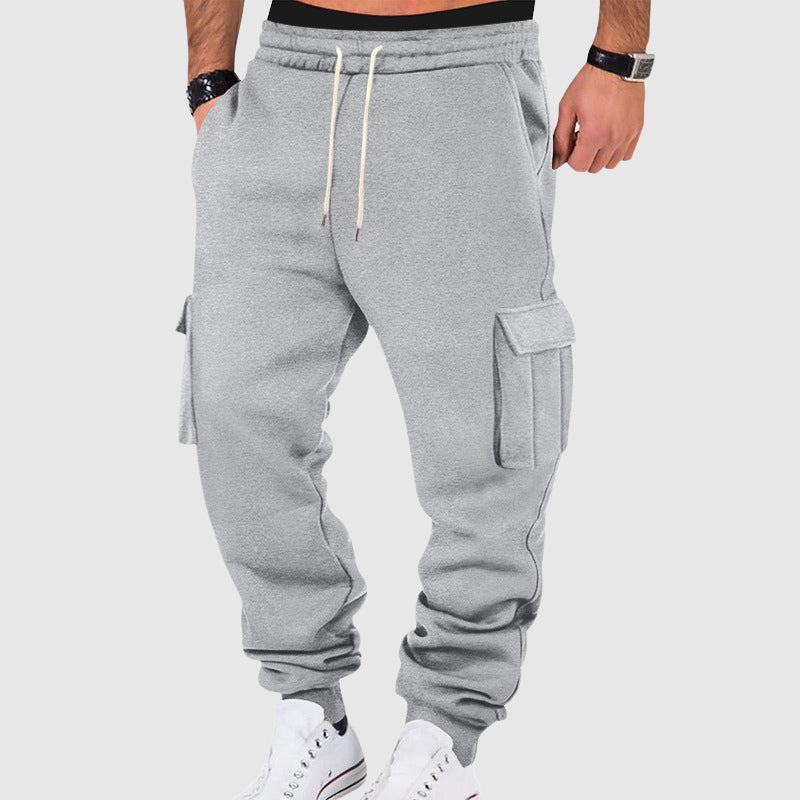 Herren Cargo-Hose mit seitlichen Taschen und Kordelzug - Relaxed Fit
