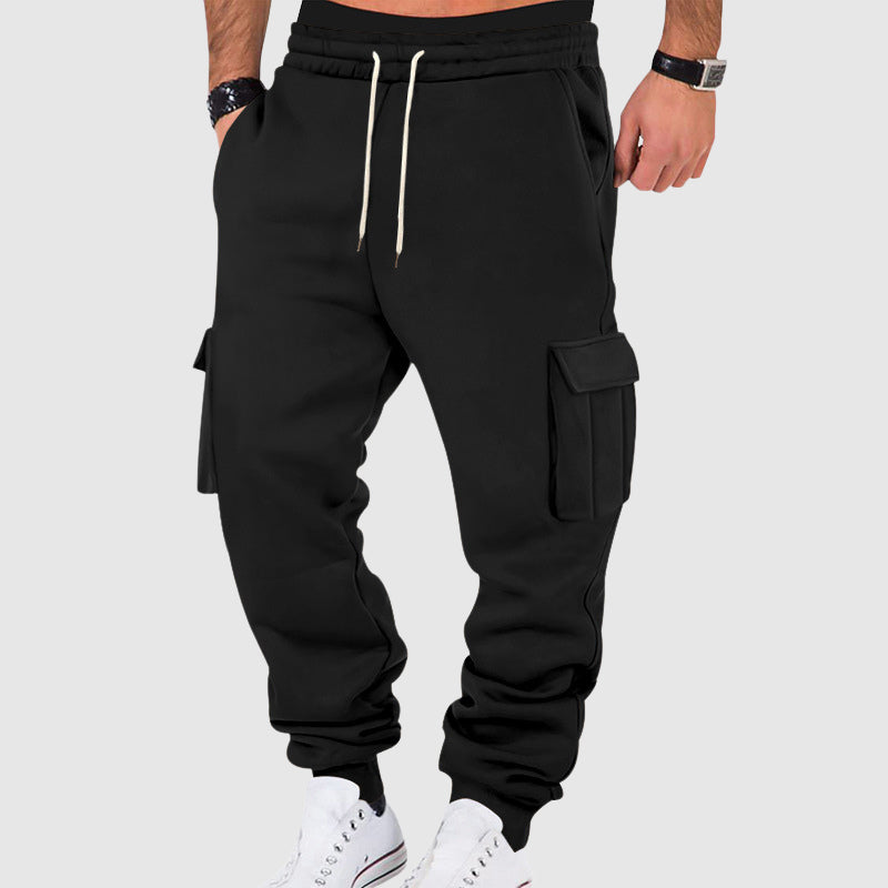 Herren Cargo-Hose mit seitlichen Taschen und Kordelzug - Relaxed Fit
