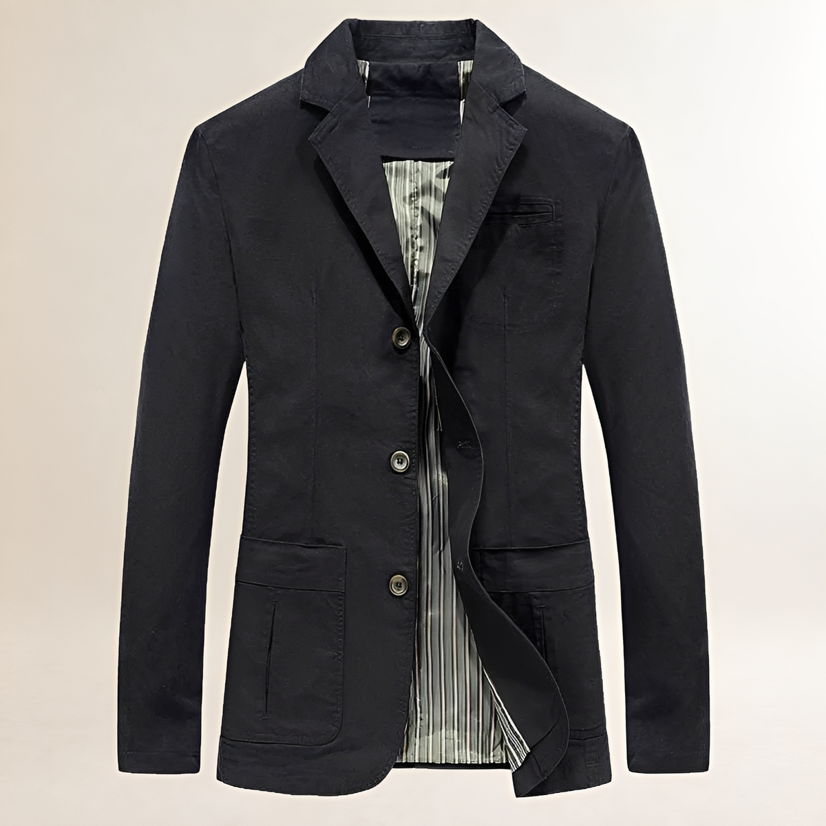 Herren Freizeitblazer - Leicht, taillierte Passform, Knopfverschluss, mehrere Taschen