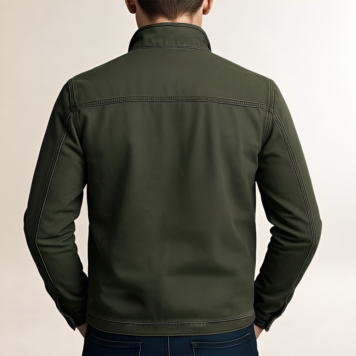 Herren Freizeitjacke mit Reißverschluss und Reverskragen - Modernes Slim Fit Design