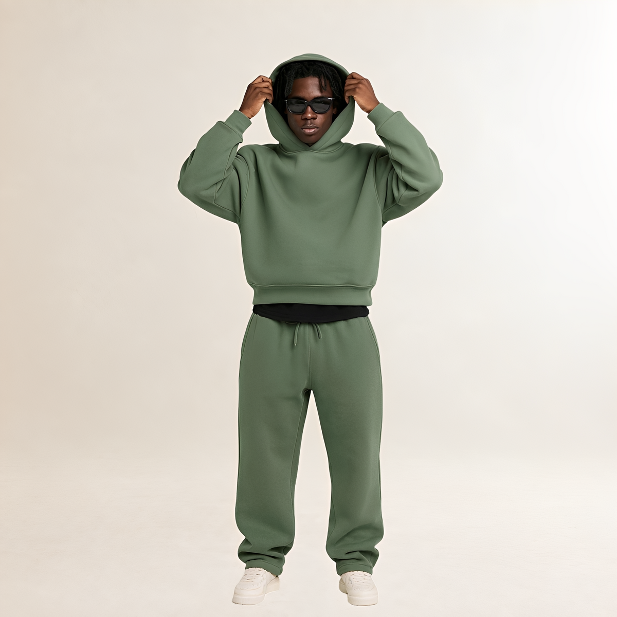 Herren Hoodie- und Jogger-Set - Oversized Passform mit verstellbarer Kapuze