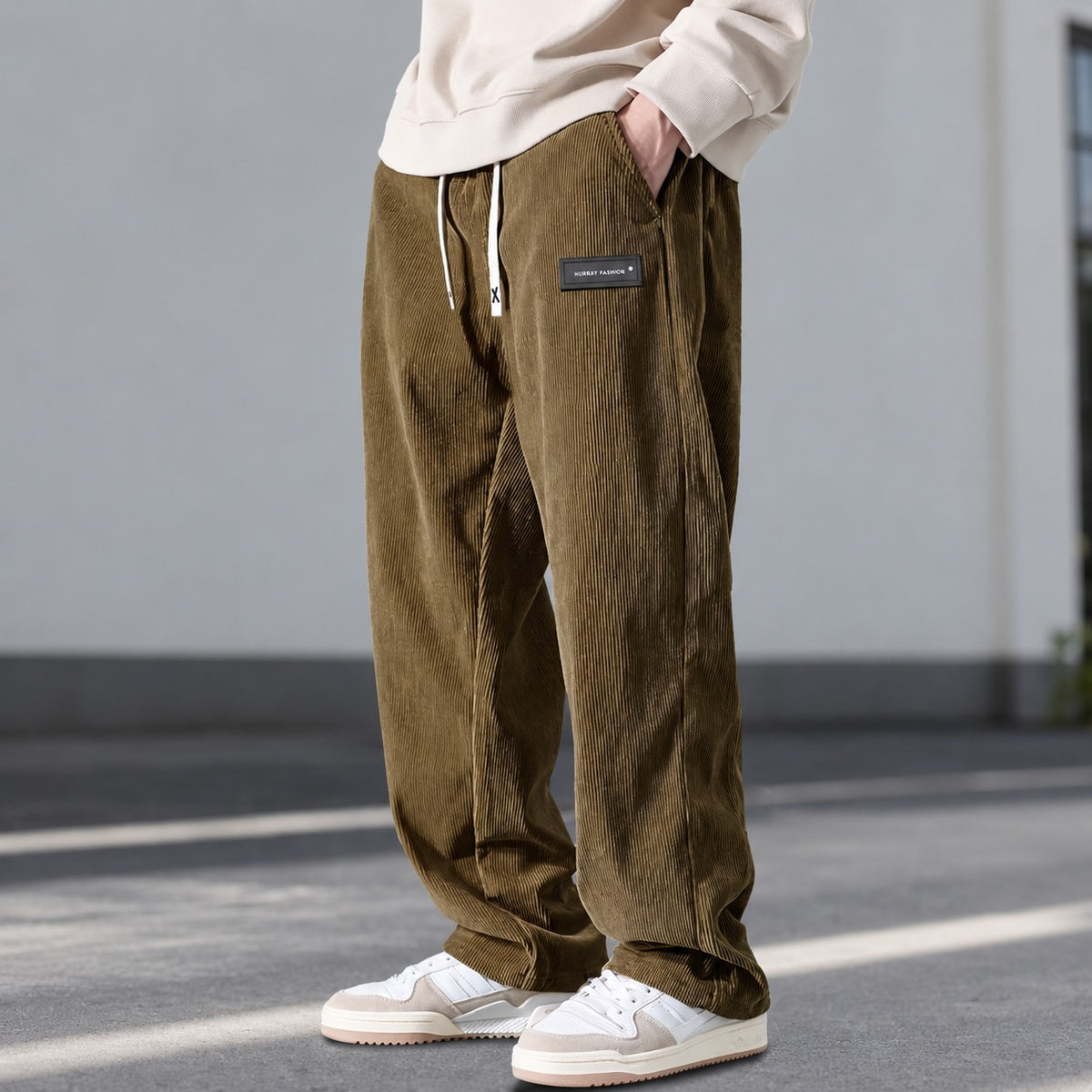 Herren Hose Relaxed Fit mit Kordelzug und Seitentaschen