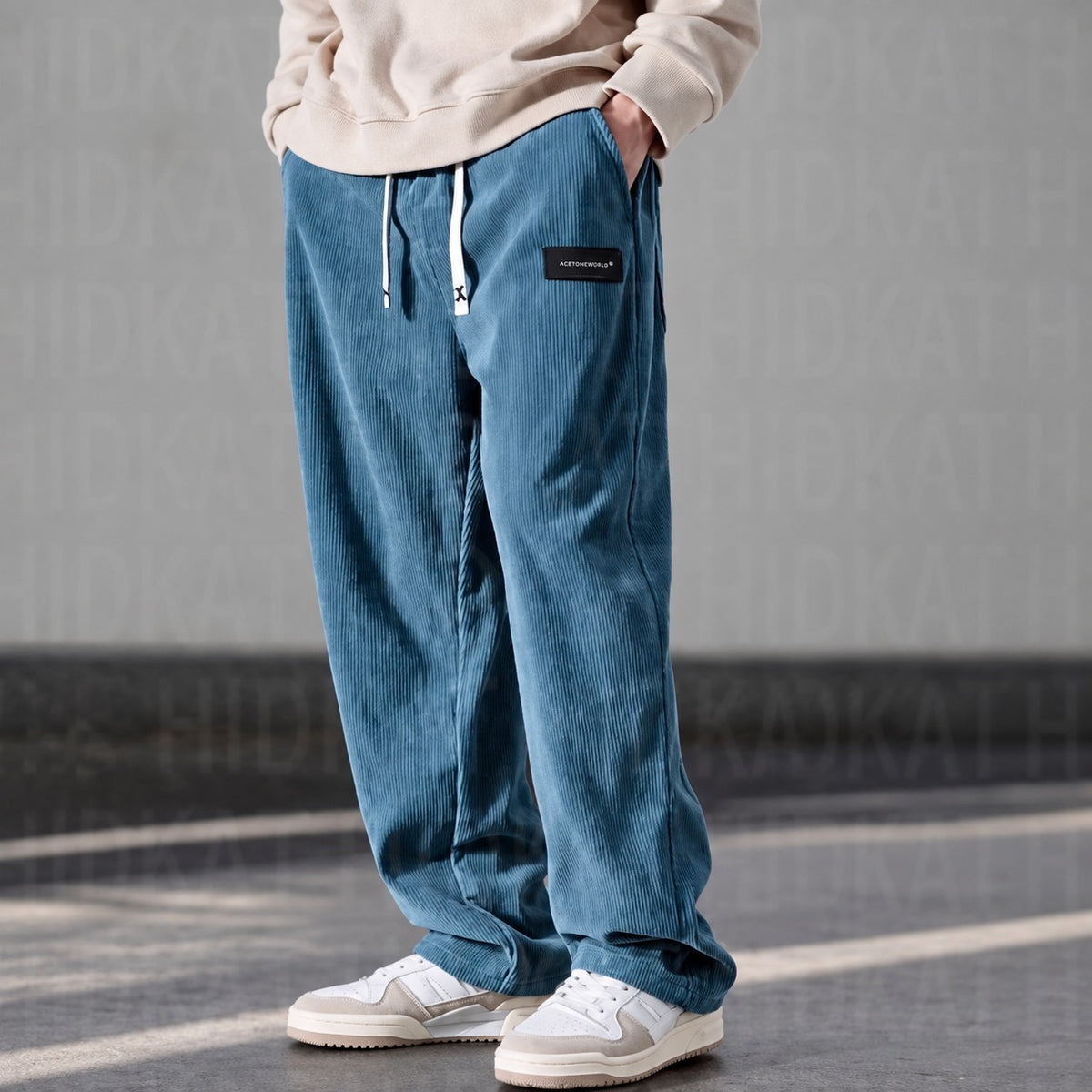 Herren Hose Relaxed Fit mit Kordelzug und Seitentaschen