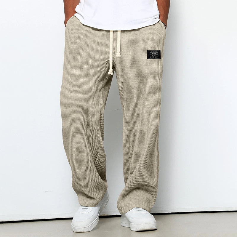 Herren Jogginghose mit Waffelstruktur und Kordelzug - Relaxed Fit