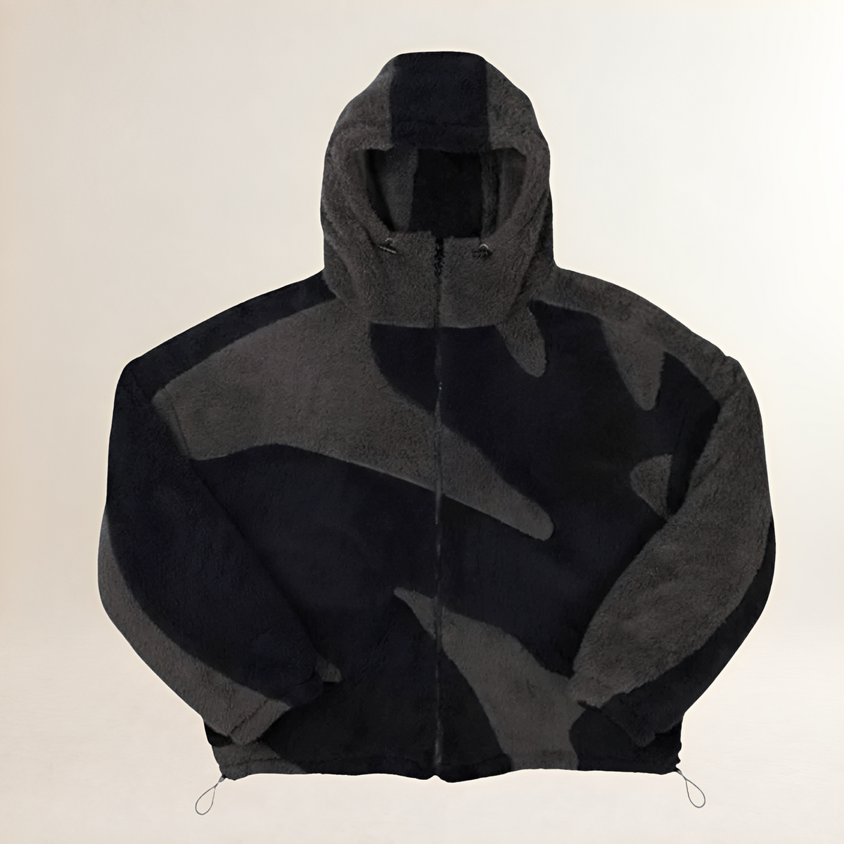 Herren Kapuzenjacke mit Reißverschluss - lockerer Schnitt, Farbblock-Design