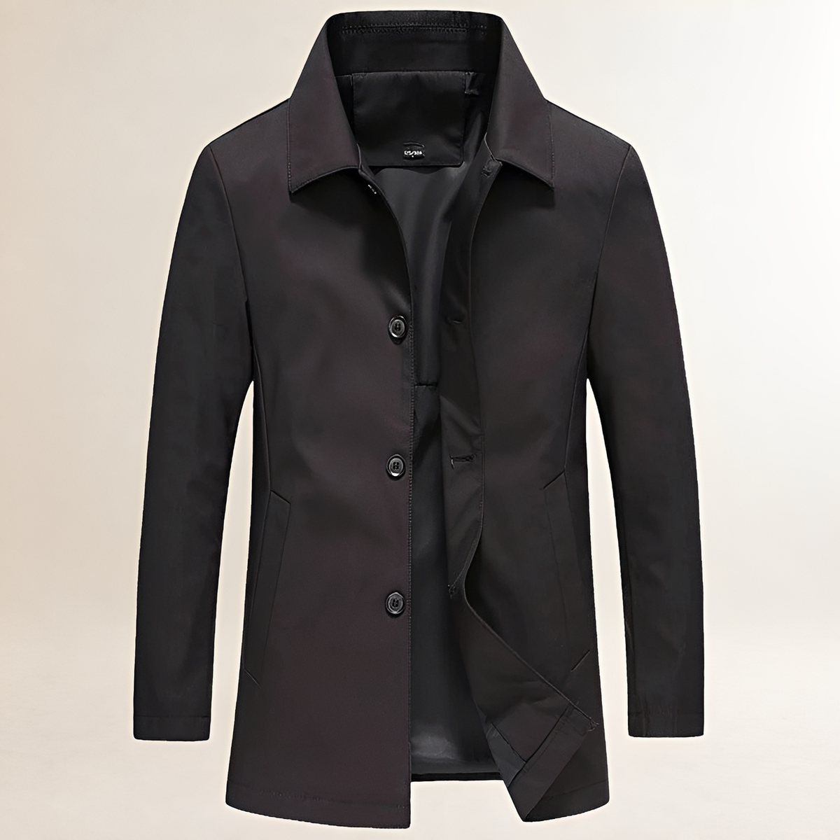 Herren Lange Jacke mit Knöpfen - Casual Fit, Klassischer Schnitt