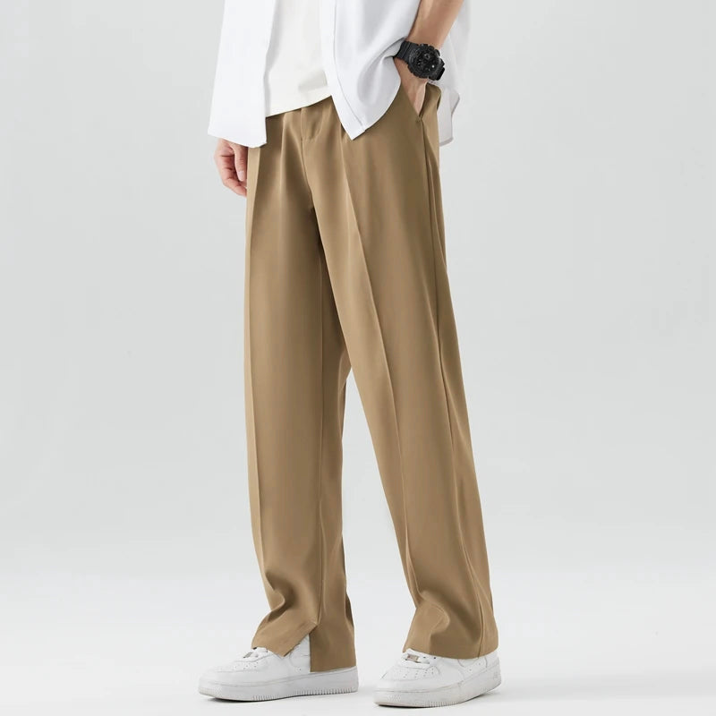 Herren Loose-Fit Hose mit seitlichen Taschen und weitem Bein