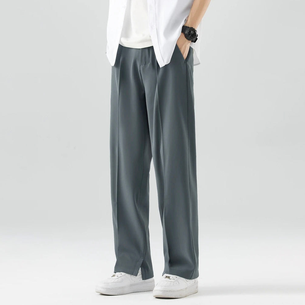 Herren Loose-Fit Hose mit seitlichen Taschen und weitem Bein