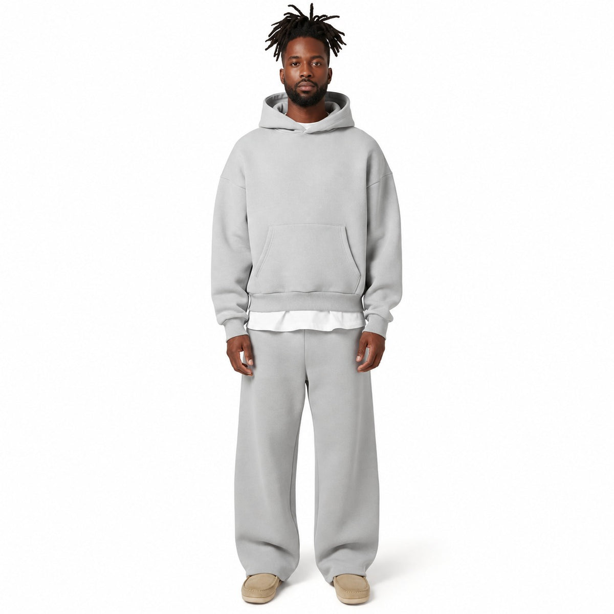 Herren Loungewear Set Hoodie mit Kängurutasche und Jogginghose - Relaxed Fit