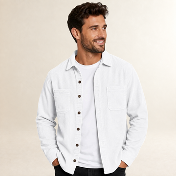 Herren Overshirt Shacket mit Reverskragen und Knopfleiste - Regular Fit, lange Ärmel