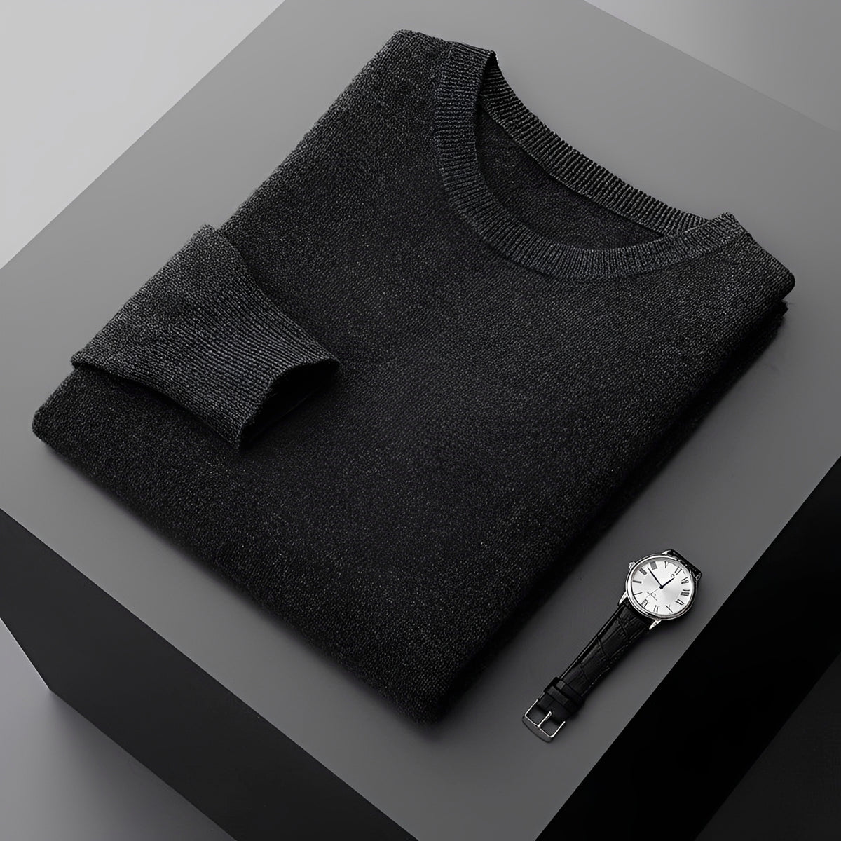 Herren Pullover Rundhalsausschnitt Langarm Freizeit - lockerer Schnitt