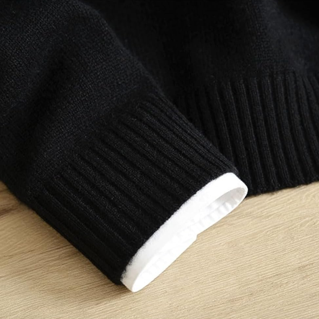 Herren Pullover Sweatshirt Rundhals Langarm - Regular Fit, Rippenborte am Kragen, Ärmel und Saum