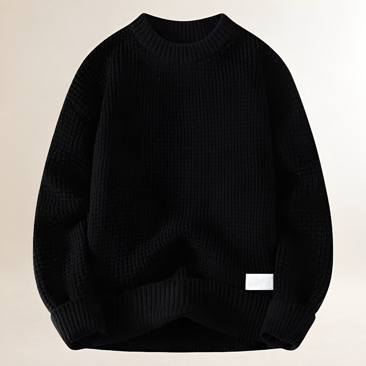 Herren Rundhalsausschnitt Pullover langarm regulärer Schnitt Texturiertes Design