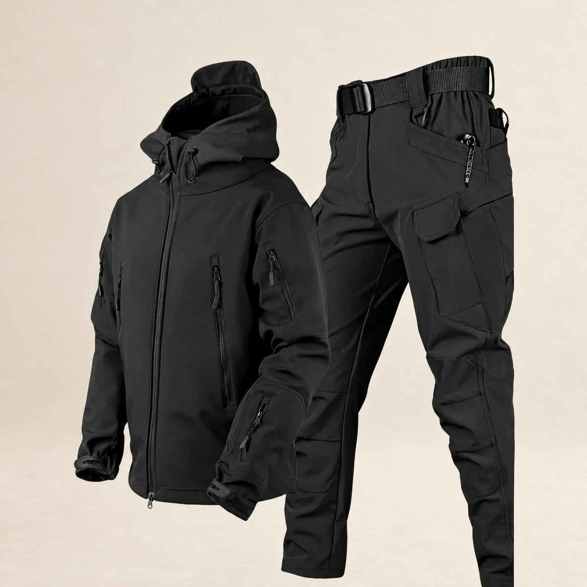 Herren Taktikjacke mit Kapuze und mehreren Taschen