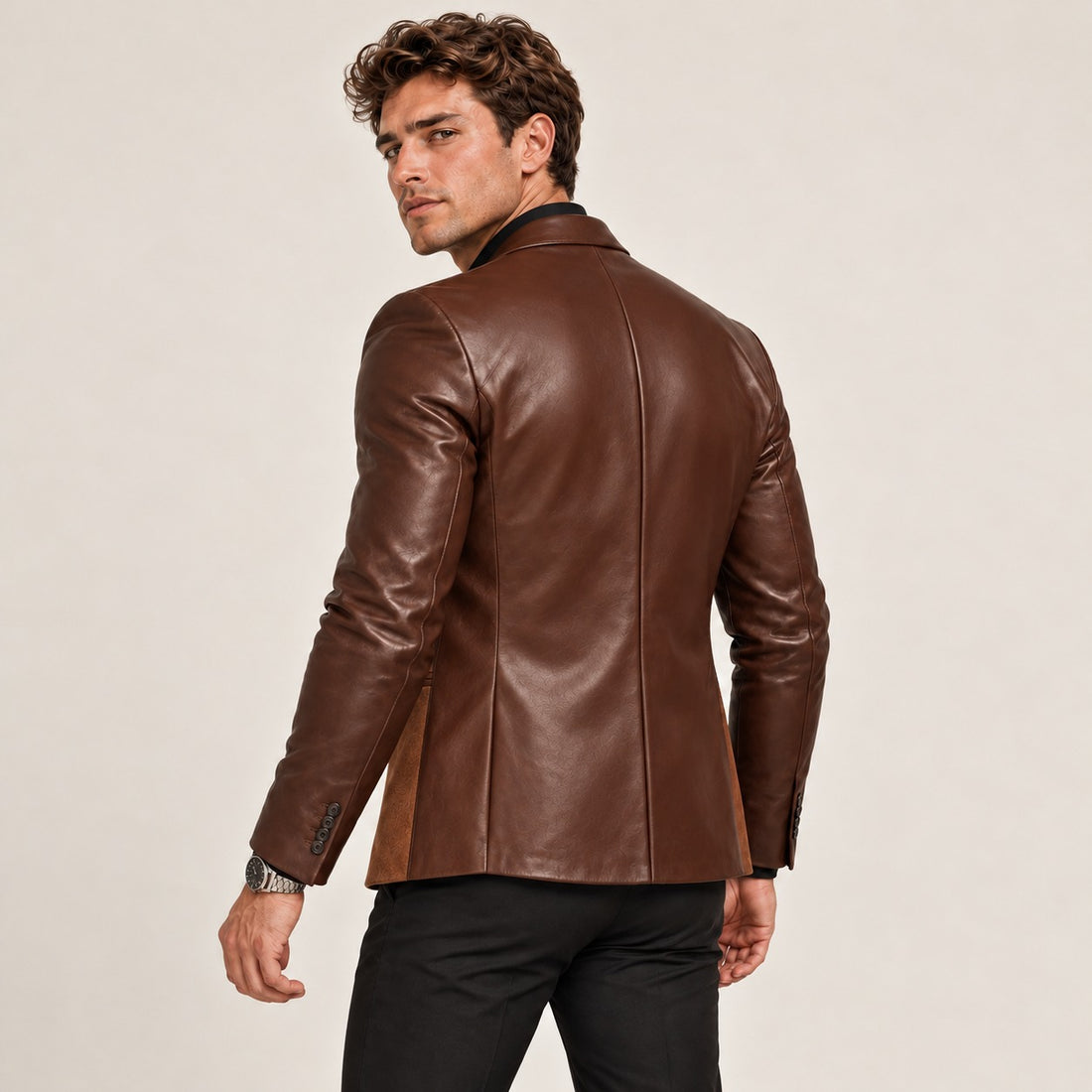 Herren Zweifarbiger Blazer - TAILLIERT, Revers mit Spitz, Modernes Design