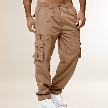 Herrenhosen Cargo - Loose Fit, Mehrfachtaschen, Elastischer Bund