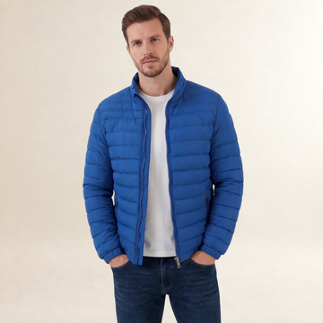 Herrliche Herren Leichte Steppjacke mit Stehkragen und Reißverschluss