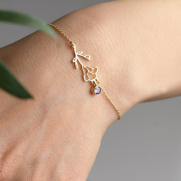 Armband mit Geburtsblumen - Armband mit Geburtssteinen