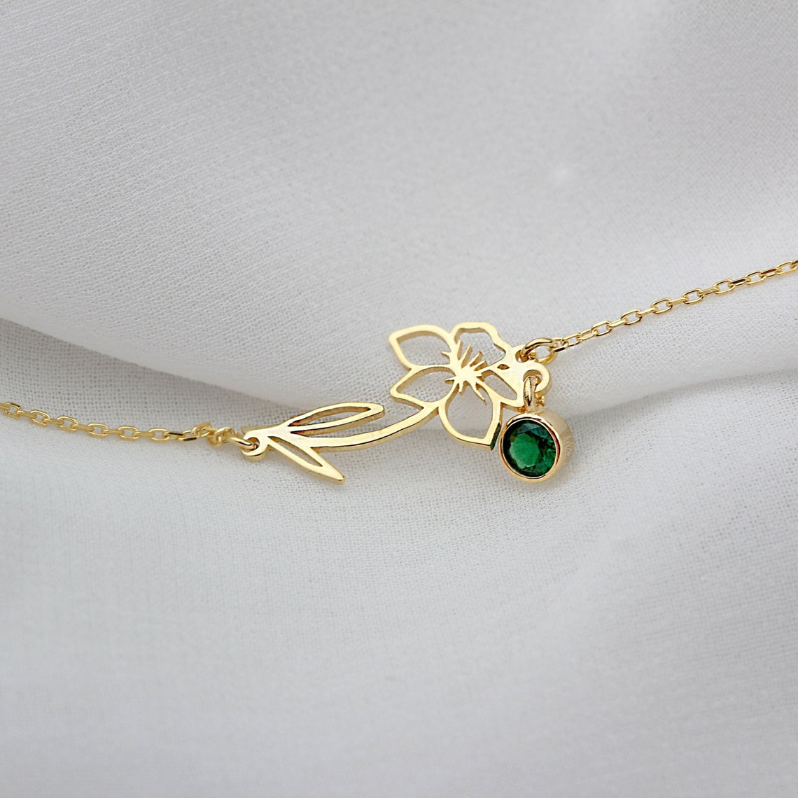 Armband mit Geburtsblumen - Armband mit Geburtssteinen