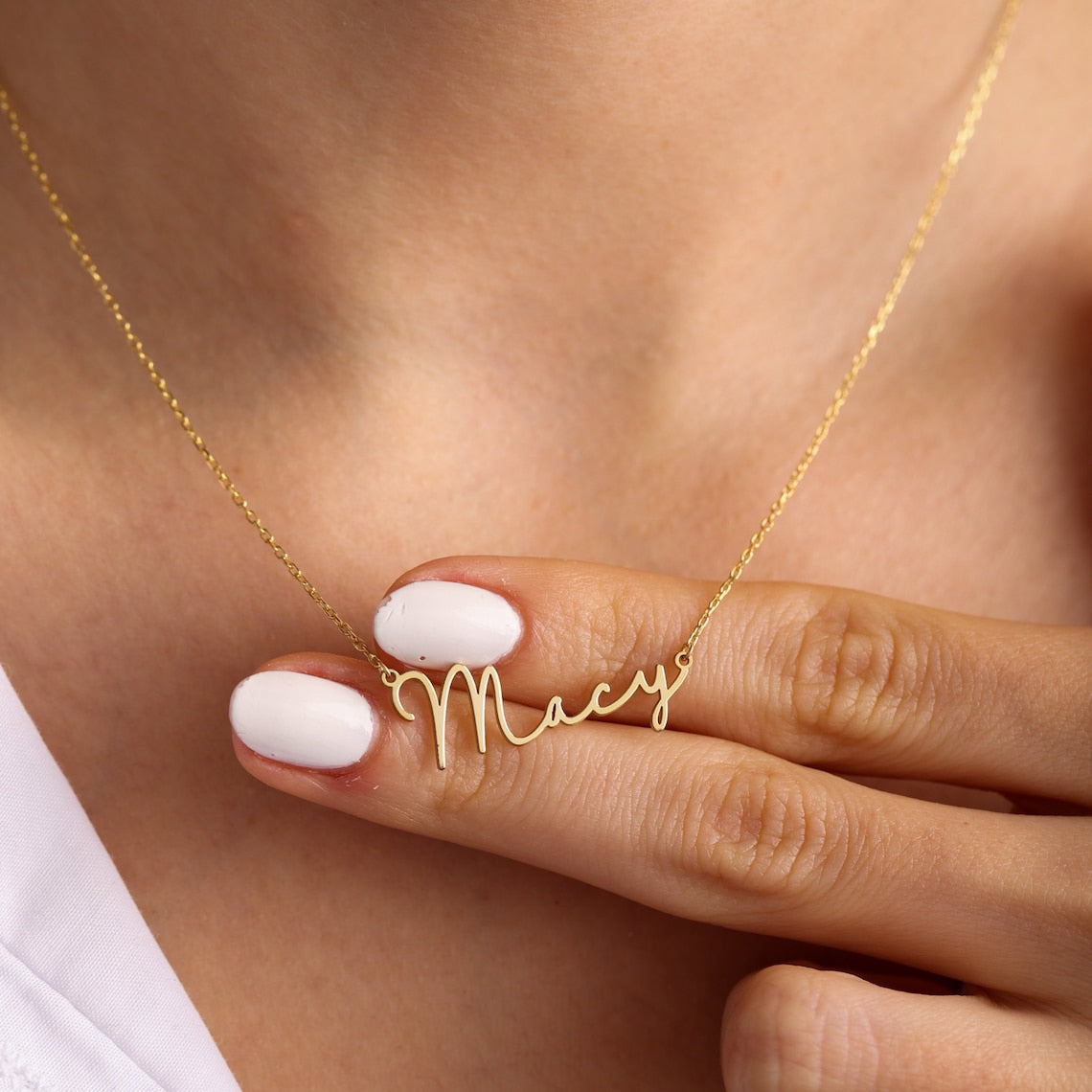 Schlichtes Buchstaben-Halsband - Signatur-Kette