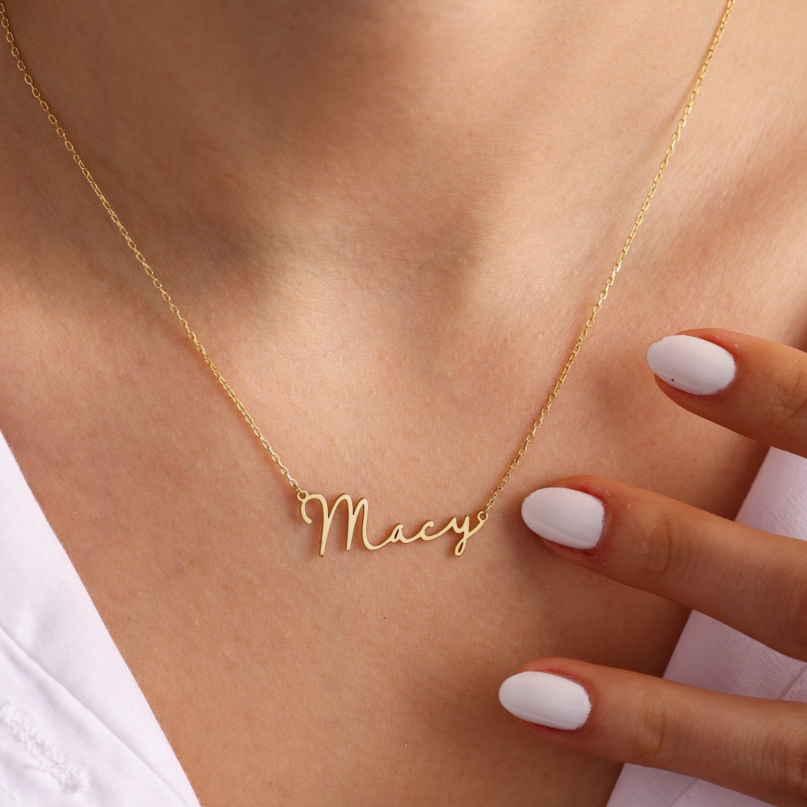 Schlichtes Buchstaben-Halsband - Signatur-Kette