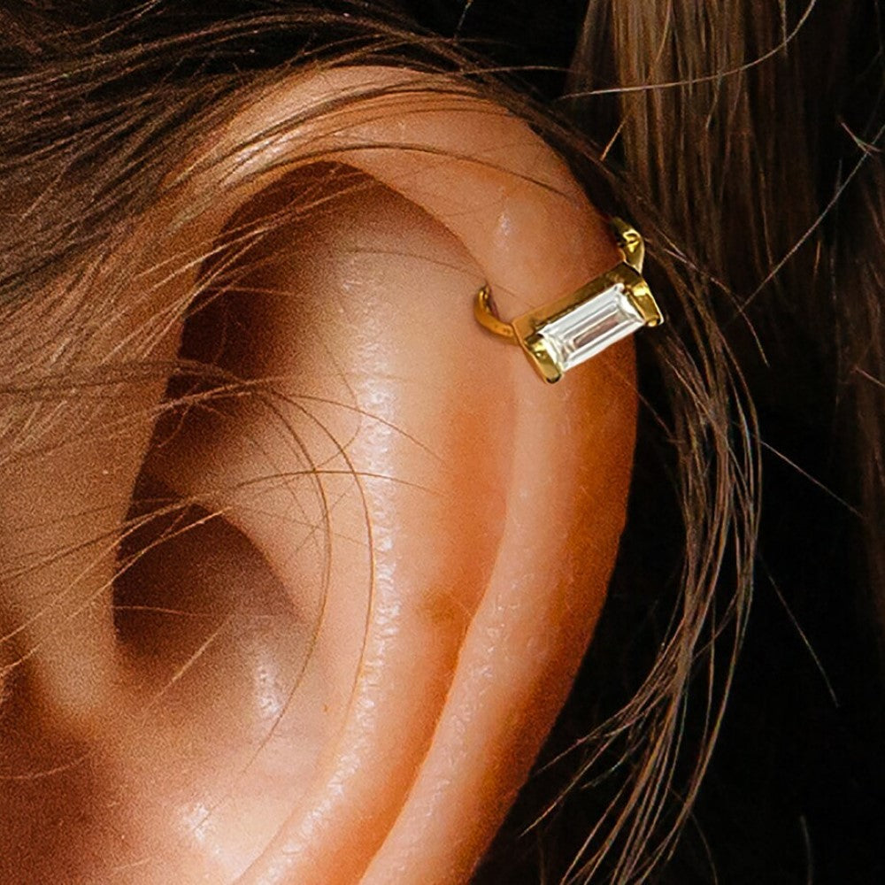 Ohrringe mit Diamanten - Baguette-Cartilage-Ohrringe