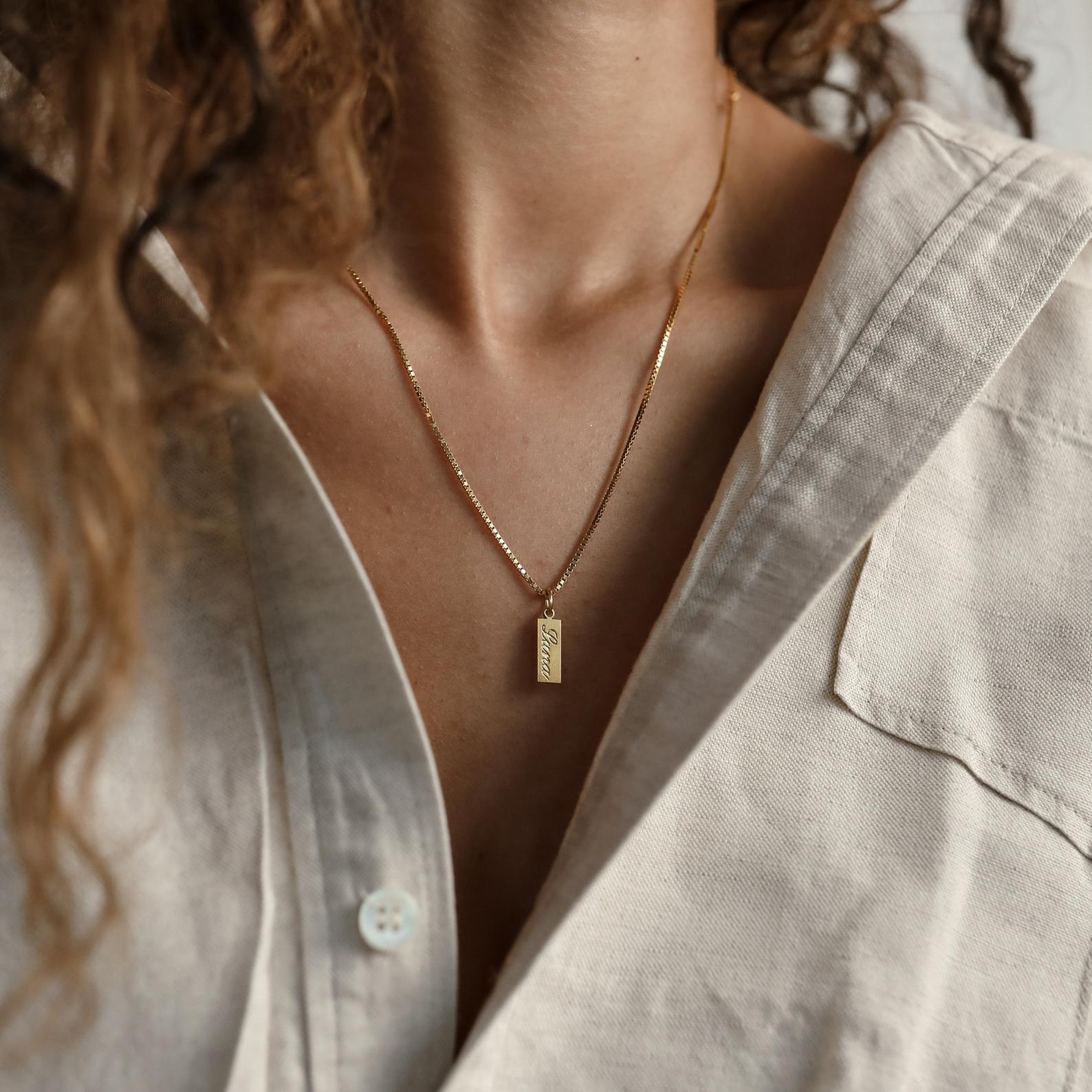 Lina – Personalisierte elegante Plattenkette