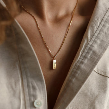 Lina – Personalisierte elegante Plattenkette