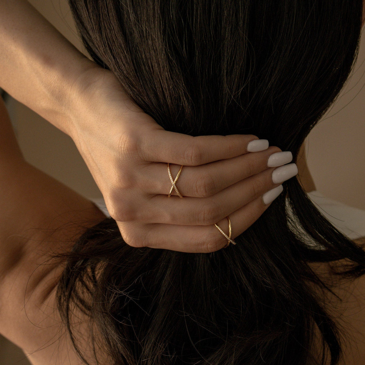 Lena – Exquisiter Pavé X Ring